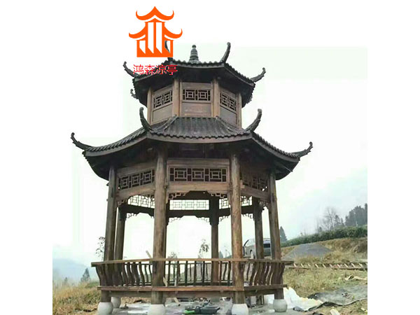 八角雙層涼亭